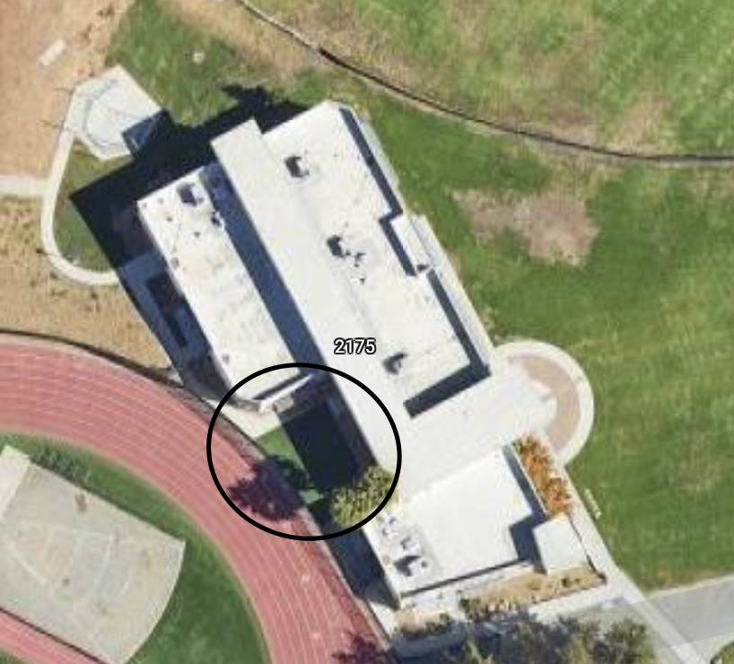 Screenshot from Google Maps of the location of the new mural.